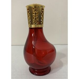 Retired Maison Berger Lampe Red Glass Lacrima 3881 Catalytic Oil Lamp